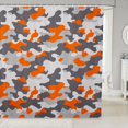thumbnail image 1 of Manfei Retro Camouflage Shower Curtain 72Wx72L, Old Fashion Camo Shower Curtain 72Wx72L, Orange, 1 of 5