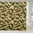 thumbnail image 1 of Manfei Retro Camouflage Shower Curtain 72Wx78L, Mid Century Camo Bath Curtain, Pale Golden Rod, 1 of 5