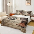 thumbnail image 1 of Manfei Retro Cowboy Full Size Sheets 4-Piece, Hat Boots Horseshoes Bed Sheets, Brown Barn Door Sheet Sets, Lightweight Room Decor, 1 of 7