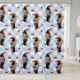 thumbnail image 1 of Manfei Retro Dachshund Shower Curtain 72Wx84L, Standing Puppy Bathroom Shower Curtain, Blue, 1 of 5