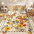 thumbnail image 1 of Manfei Retro Flower 7-Piece Twin Bedding Sets,Country Botanical Bedding Comforter Set,Beige Orange Sheet Sets For Girls Kids,Microfiber Bedroom Decor Reversible, 1 of 8