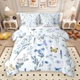 thumbnail image 1 of Manfei Retro Flower 7pcs Bedding Comforter Set,Rustic Floral Queen Bedding Sets,White Green Queen Sheet Sets For Men Women,Ultra Soft Home Decor Reversible, 1 of 9