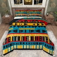 thumbnail image 1 of Manfei Retro Geometric Triangle Full Size Comforter Sets,Vintage Plaid Stripe Bedding Comforter Set,Colorful bohemian Style Bedding Sets For Girls Kids,Microfiber Bedroom Decor Reversible,3 Pieces, 1 of 8