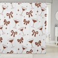 thumbnail image 1 of Manfei Retro Goblet Shower Curtain 72Wx72L,Bow Stars Sketch Bathroom Curtain, 1 of 5