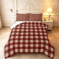 thumbnail image 1 of Manfei Retro Grid Full Size Comforter Sets,Classic Plaid Bedding Comforter Set,Red,Reversible,3-Piece,1 Comforter and 2 Pillowcases,3-Piece,1 Comforter and 2 Pillowcases, 1 of 7