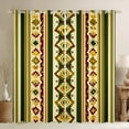 thumbnail image 1 of Manfei Retro Rustic Aztec Blackout Curtains Set of 2 (52x84 Each),Vintage Boho Tribal Window Curtains,Green Beige Curtains and Drapes For Men Women,Breathable Home Decor, 1 of 6
