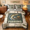 thumbnail image 1 of Manfei Retro Rustic Fish Full Size Bedding Sets, Farmhouse Fishing Full Size Bed in a Bag, Green Beige Brown, Gray Reversible, 7-Piece, 1 of 6