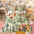 thumbnail image 1 of Manfei Retro Rustic Flower 7 Pieces Bedding Comforter Set,Natural Plant Full Bedding Set,Vintage Country Floral Fitted Sheet Flat Sheet For Girls Kids,Super Cozy Room Decor Reversible, 1 of 8