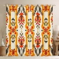 thumbnail image 1 of Manfei Retro Rustic Flower Curtains Pack of 2 (42x84 Each),Boho bohemian Floral Curtains Blackout,Orange Beige Bedroom Curtains For Boys Kids,Breathable Home Decor, 1 of 6