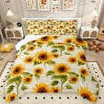 thumbnail image 1 of Manfei Retro Rustic Sunflower Bedding Comforter Set,Country Flower Floral Twin Comforter Sets,Yellow Beige Green Bedding Set For Men Women,Luxury Bedroom Decor,2pcs, 1 of 8