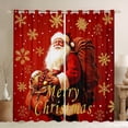 thumbnail image 1 of Manfei Retro Santa Claus Curtains and Drapes,Merry Xmas Black Out Curtains,Christmas Gifts Curtains Pack of 2 (52x63 Each) For Teens,Luxury Bedroom Decor, 1 of 6