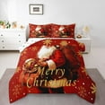 thumbnail image 1 of Manfei Retro Santa Claus Full Size Comforter Sets,Merry Xmas Bedding Comforter Set,Christmas Gifts Bedding Sets For Teens,Luxury Bedroom Decor Reversible,3 Pieces, 1 of 7