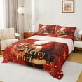 thumbnail image 1 of Manfei Retro Santa Claus Twin Sheet Sets,Merry Xmas Twin Fitted Sheet,Christmas Gifts Flat Sheet For Teens,Luxury Bedroom Decor,3-Piece, 1 of 7
