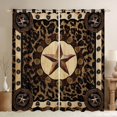 thumbnail image 1 of Manfei Retro Texas Star Black Out Curtains for Female Men,Animal Leopard Print Curtains Pack of 2 (42x63 Each),Vintage Aesthetics Bedroom Curtains,Luxury Bedroom Decor, 1 of 6
