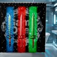 Trio Thumbnail Manfei Retro Video Game Shower Curtain 72Wx72L, Jewel Blade Trio ...