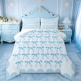 thumbnail image 1 of Manfei Ribbon Bow Knot Bedding Comforter Set,Princess Bowtie Twin Comforter Sets,Light Blue Bedding Set For Girls Teens,Luxury Bedroom Decor Reversible,2 Pieces, 1 of 9