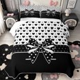 thumbnail image 1 of Manfei Ribbon Bowtie Bed Spread Queen,Pink Coquette Bow Queen Coverlet Set,3 Pieces,1 Quilt and 2 Pillowcases, 1 of 7