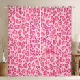 thumbnail image 1 of Manfei Ribbon Monogrammed B Black Out Curtains for Girl, Kawaii Princess Style Curtains Pack of 2 (42x63 Each), Black Pink Cheetah Print Bedroom Curtains, Curtains and Drapes Decor, 1 of 6