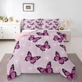 thumbnail image 1 of Manfei Romantic Butterfly Full Size Comforter Sets, Retro Flower Floral Bedding Comforter Set, Teen Kid Child Adult Reversible Bedding Sets, Luxury Bedroom Decor, 3 Pieces, 1 of 8