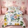 thumbnail image 1 of Manfei Romantic Flower Rose Full Size Comforter Sets 3-Piece,Cottagecore Blossom Bedding Comforter Set,1 Comforter and 2 Pillowcases,Reversible, 1 of 6
