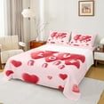 thumbnail image 1 of Manfei Romantic Love Balloon Twin Sheet Sets,Western Valentine'S Day Twin Fitted Sheet,Pink Red Flat Sheet For Girls,Microfiber Bedroom Decor,3 Pieces, 1 of 7