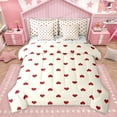 thumbnail image 1 of Homewish Romantic Love Heart Twin Bedding Sets 7-Piece, Kawaii Cute Cartoon Bedding Comforter Set, Teens Kids Girls Female Reversible Sheet Sets, Super Cozy Room Decor, 1 of 7