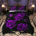 thumbnail image 1 of Manfei Romantic Purple Rose Bedding Comforter Set, Western Valentines Day Twin Comforter Sets, Teens Adult Men Women Reversible Bedding Set, Luxury Bedroom Decor, 2-Piece, 1 of 9