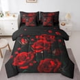 thumbnail image 1 of Manfei Romantic Red Rose 7-Piece Twin Bedding Sets, Western Valentines Day Bedding Comforter Set, Teens Adult Men Women Reversible Sheet Sets, Breathable Home Decor, 1 of 8