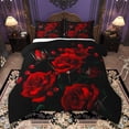 thumbnail image 1 of Manfei Romantic Red Rose Bedding Comforter Set, Western Valentines Day Twin Comforter Sets, Teens Adult Men Women Reversible Bedding Set, Breathable Home Decor, 2-Piece, 1 of 9