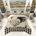 thumbnail image 1 of Manfei Rooster Print Bedding Comforter Set for Teen, Kawaii Farmhouse Animal Twin Comforter Sets, Rustic Buffalo Reversible Bedding Set, Microfiber Bedroom Decor, 2 Pieces, 1 of 8