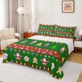 thumbnail image 1 of Manfei Royal Nutcracker Guard Queen Sheet Sets for Kids, Kawaii Santa Claus Flat Sheet, Green Christmas Queen Fitted Sheet, Luxury Bedroom Decor, 4pcs, 1 of 6