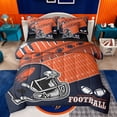 thumbnail image 1 of Manfei Rugby Football Sport 7 Pieces Bedding Comforter Set,American Ball Game Full Bedding Set,Orange Deepblue Fitted Sheet Flat Sheet For Boys,Luxury Bedroom Decor Reversible, 1 of 8
