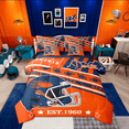 thumbnail image 1 of Feelyou Rugby Helmet Twin Bedding Sets 7-Piece, American Sports Bedding Comforter Set, Football Soccer Sheet Sets, Breathable Bedroom Decorative, 1 of 7