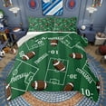 thumbnail image 1 of Manfei Rugby Sport Full Size Comforter Sets,American Rugby Games Bedding Comforter Set,Green Brown Bedding Sets For Boys Kids,Ultra Soft Home Decor Reversible,3-Piece, 1 of 9