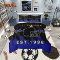 thumbnail image 1 of Manfei Rugby Theme Bedding Full Comforter Set,Football City Down Comforter,Baltimore Bedding Sets Full with Comforter,Super Cozy Room Decor Reversible,3 Pieces, 1 of 8