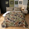 thumbnail image 1 of Manfei Rustic Aircraft Camo Twin Quilt Set, Vintage Plane Vehicle Twin Coverlet Set, Coyote Brown, 2pcs, 1 Bedspread and 1 Pillowcase, 1 of 7