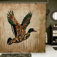 thumbnail image 1 of Manfei Rustic Animal Mallard Shower Curtain 72Wx72L,Farmhouse Bird Bathroom Curtain, 1 of 5