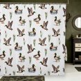 thumbnail image 1 of Manfei Rustic Animal Mallard Shower Curtain 72Wx72L,Farmhouse Cabin Bathroom Curtain, 1 of 5