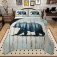 thumbnail image 1 of Manfei Rustic Bear Animal Bedding Comforter Set for Men, Farmhouse Wooden Plank Twin Comforter Sets, Jungle Wildlife Reversible Bedding Set, Luxury Bedroom Decor, 2 Pieces, 1 of 9