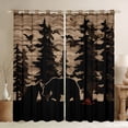 thumbnail image 1 of Manfei Rustic Bear Print Curtains Pack of 2 (42x84 Each) for Adult, Farmhouse Lodge Cabin Curtains Blackout, Wildlife Animal Bedroom Curtains, Black Out Curtains Home Decor, 1 of 6