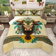 thumbnail image 1 of Manfei Rustic Bull Skull Bedding Comforter Set,Western Boho Aztec Twin Comforter Sets,Cpuntry Floral Sunflower Bedding Set For Boys Kids,Ultra Soft Home Decor Reversible,2-Piece, 1 of 9
