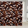 thumbnail image 1 of Manfei Rustic Camo Shower Curtain 72Wx72L, Vintage Mosaic Shower Curtain 72Wx72L, Coyote Brown, 1 of 5