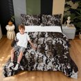 thumbnail image 1 of Manfei Rustic Camouflage Full Size Comforter Sets, Mid Century Camo Bedding Comforter Set, Charcoal Gray, Black Reversible, 3pcs, 1 Comforter and 2 Pillowcases, 1 of 7