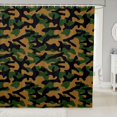 thumbnail image 1 of Manfei Rustic Camouflage Shower Curtain 72Wx72L, Mid Century Camo Shower Curtain 72Wx72L, Green Olive, 1 of 5