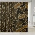 thumbnail image 1 of Manfei Rustic Camouflage Shower Curtain 72Wx84L, Old Fashion Camo Bathroom Shower Curtain, Coyote Brown, 1 of 5