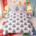 thumbnail image 1 of Manfei Rustic Christmas Candle 7pcs Queen Bedding,Winter Holiday Bedding Comforter Set Queen,Pink Reversible, 1 of 7