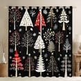 thumbnail image 1 of Manfei Rustic Christmas Tree Blackout Curtains Set of 2 (52x84 Each), Christmas Snowflake Window Curtains, Western Winter Festival Curtains and Drapes, Curtains and Drapes Decor, 1 of 6