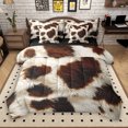 thumbnail image 1 of Manfei Rustic Cow Print 7 Pieces Bedding Comforter Set, Countryside Full Bedding Set, Chic Modern Fashion Reversible Fitted Sheet Flat Sheet, Microfiber Bedroom Decor, 1 of 8