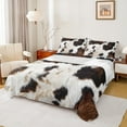 thumbnail image 1 of Manfei Rustic Cow Print Bed Sheets Set King Size, Farmhouse Animal Bedding King Size, Southwestern King Sheet Sets, Ultra Soft Room Decoration, 4pcs, 1 of 7