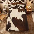 thumbnail image 1 of Manfei Rustic Cow Print Fitted Sheet Queen 3-Piece,Rustic Farm Animal Bedding,Cream Brown,1 Fitted Sheet and 2 Pillowcases, 1 of 6